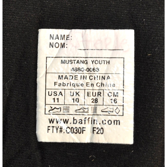 Baffin Kids Black Winter Boots - Picture 4 of 7